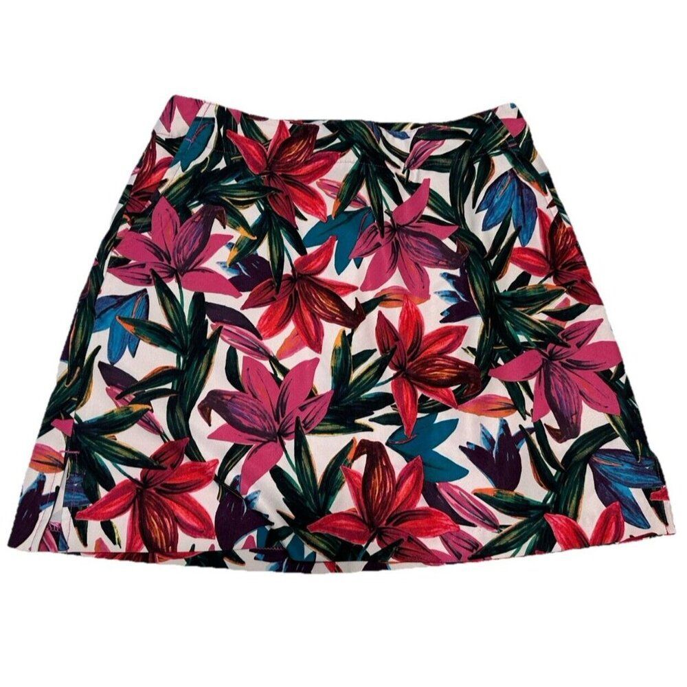 Lady Hagen Ladies Sz 4 Tennis Golf Pickleball skort Stretch Floral Zip